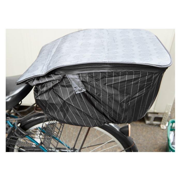 自転車 カゴカバー 後ろ 通販 大きい おしゃれ 後ろカゴ カバー はっ水 撥水 自転車カゴカバー バスケットカバー 2段 2段式 二段 二段式 折りたたみ | ブランド登録なし | 03