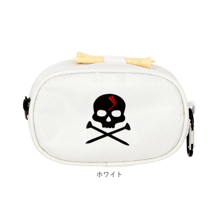 【MARK & LONA】サークルスカルバッチ モコモコゴルフポーチボールケース MARK & LONA】サークルスカルバッチ モコモコゴルフポーチボール