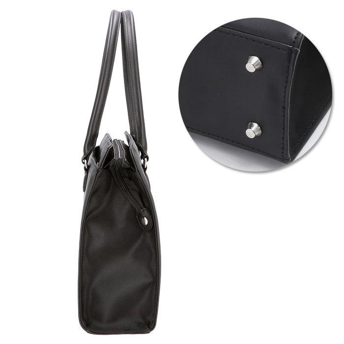 黒いビジネスバッグ A4対応 合成皮革 海外製／合成皮革×ポリエステル／A4対応／軽い／39cm／2way