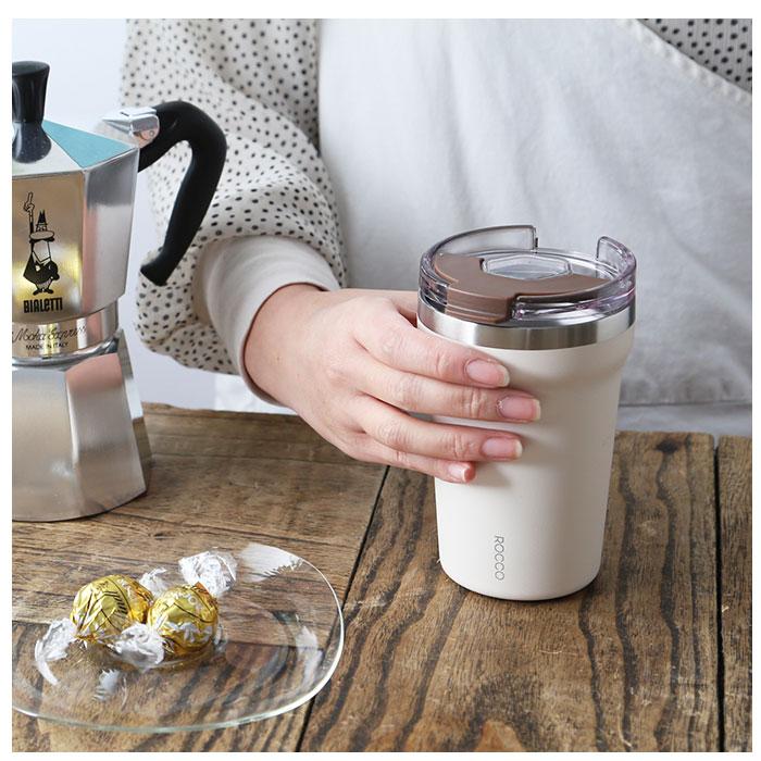 タンブラー 保温 保冷 蓋付き 通販 ステンレス コンビニコーヒー テイクアウト カップごと おしゃれ 蓋つき フタ 蓋 ROCCO ロッコ Flip Cap Tumbler |  | 08