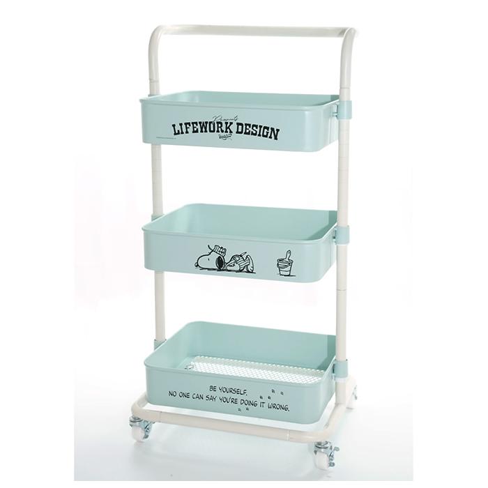 完売商品 ❣️人気商品❣️PEANUTS スヌーピー ３段バスケットワゴン スヌーピー WSP 三段ラック IVORY PEANUTS バスケットワゴン