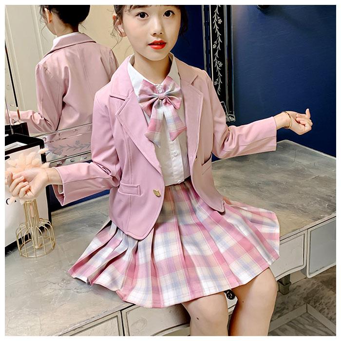 子供 服 女の子 セットアップ 通販 スカート プリーツ ジャケット