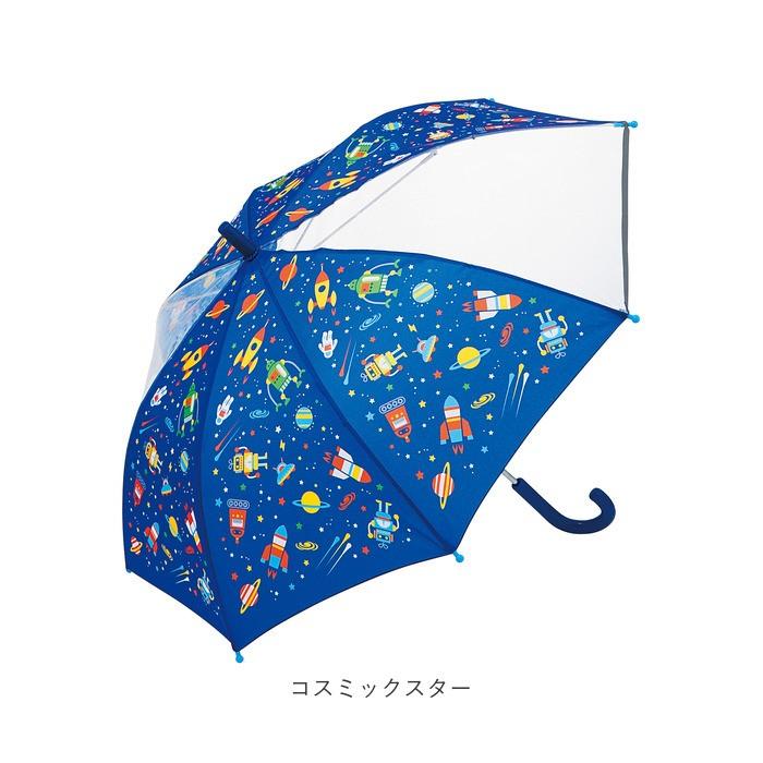 傘 子供 おしゃれ 通販 子ども サイズ 50cm 手開き キッズ 園児 丈夫 透明窓 8本骨 小学生 軽量 軽い 女の子 かわいい 男の子 長傘 低学年 1コマ透明 | ブランド登録なし | 11