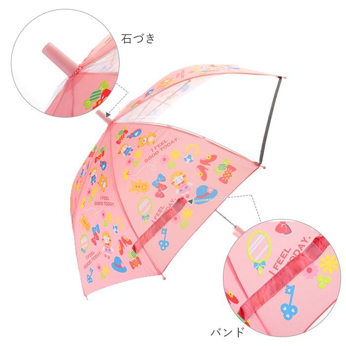 傘 子供 おしゃれ 通販 子ども サイズ 50cm 手開き キッズ 園児 丈夫 透明窓 8本骨 小学生 軽量 軽い 女の子 かわいい 男の子 長傘 低学年 1コマ透明 | ブランド登録なし | 02