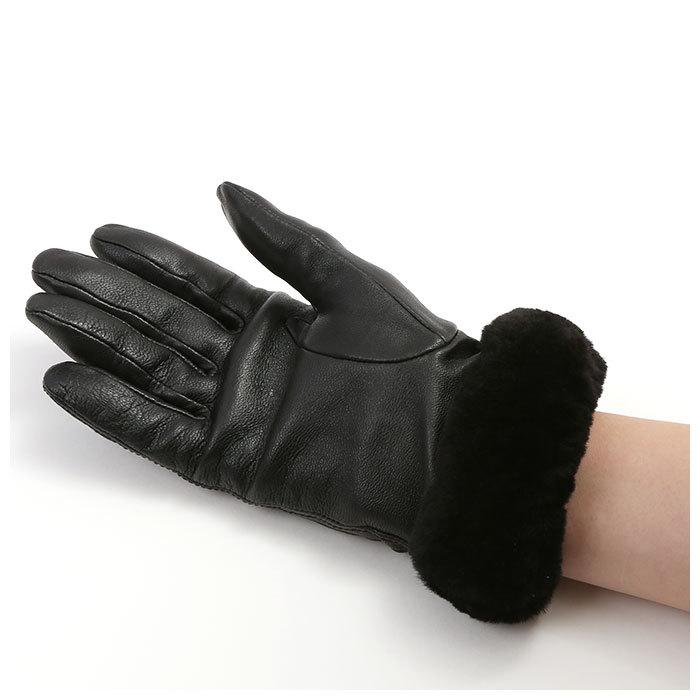 UGG アグ 手袋 レディース 通販 革 シープスキン 伝導性レザー