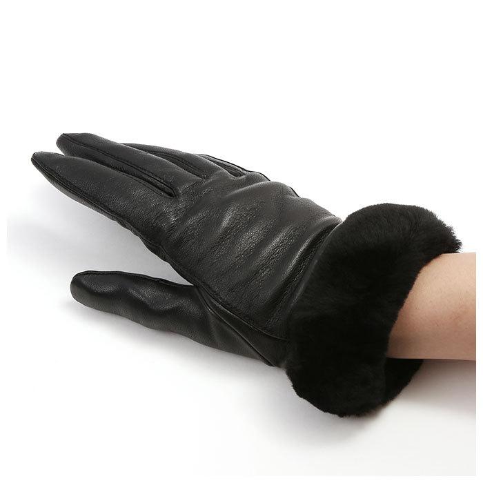 ★UGGアグ　レザーグローブ手袋シープスキンブラック新品★専用 楽天市場】アグ 手袋 UGG コントラスト シープスキン テック