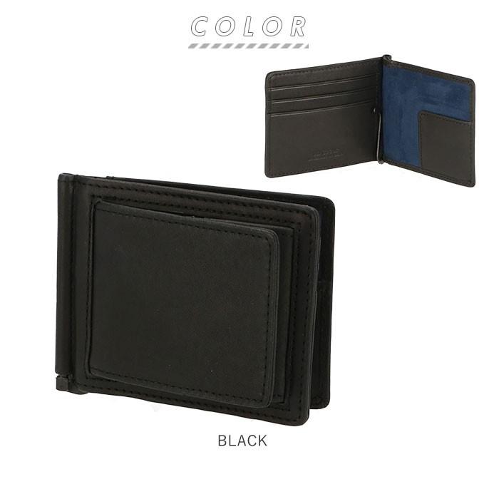 黒いレザー マネークリップ ジッパー付き L字ファスナー マネークリップ コインケース付き 栃木レザー