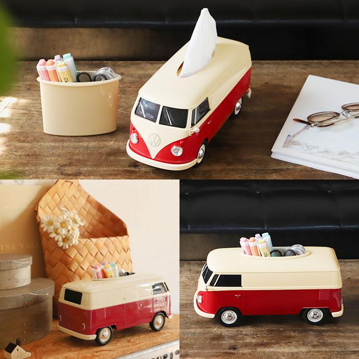 ティッシュケース 通販ティッシュケース 車 かわいい VWバス