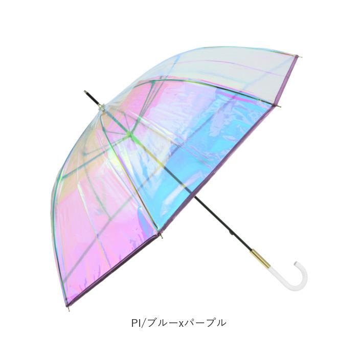 wpc 傘 オーロラ ビニール レディース 長傘 ビニール傘 オシャレ おしゃれ パイピング 60cm 60センチ 8本骨 雨傘 W by Wpc.｜backyard-1｜15