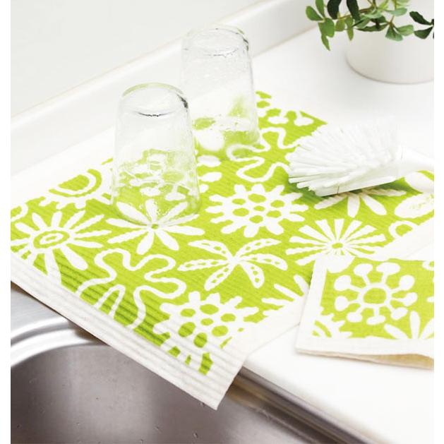 スポンジワイプ 大判 おしゃれ 北欧 通販 ふきん 布巾 かわいい 可愛い