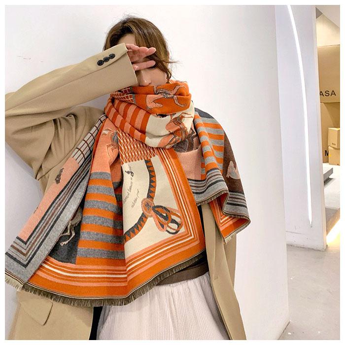 大判ストール　ショール 大判ウォッシャブルストール（千鳥格子柄） ストール・ショール