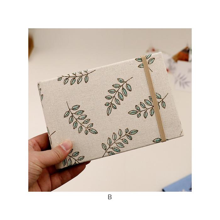 アルバム 写真 ポケット ポストカードアルバム リネン 布貼り フォト