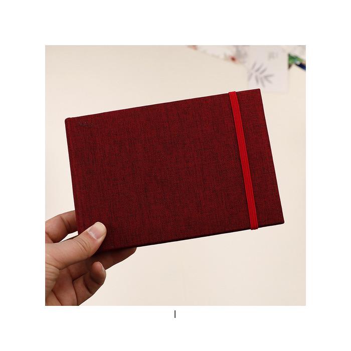 アルバム 写真 ポケット ポストカードアルバム リネン 布貼り