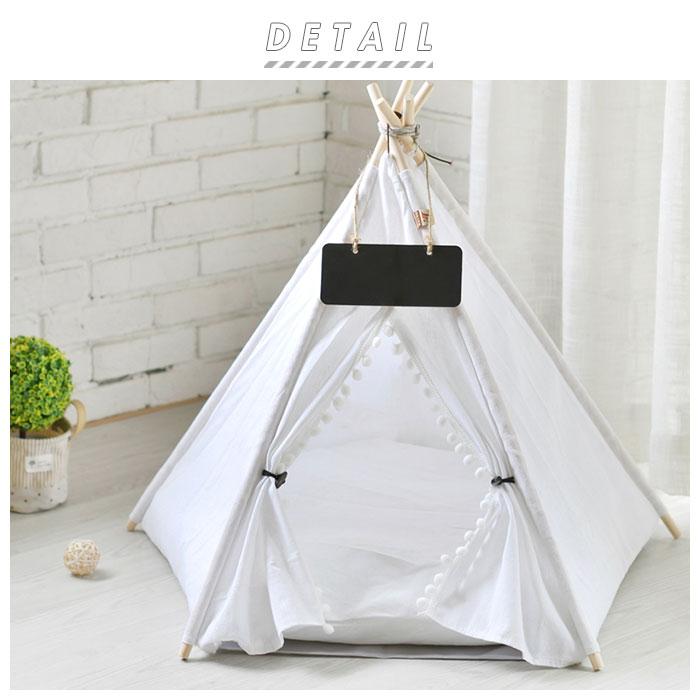 グレー　ペットハウス おしゃれ　ティピーテント ハンモック式 犬 猫 06 グレー ペットハウス おしゃれ ティピーテント ハンモック式 犬