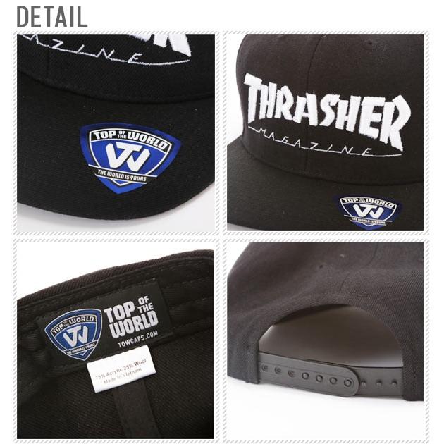 キャップ レディース メンズ 帽子 スラッシャー THRASHER ブランド おしゃれ スナップバック cap スポーツ MAG mag logo cap 平つば スケーター | THRASHER | 06