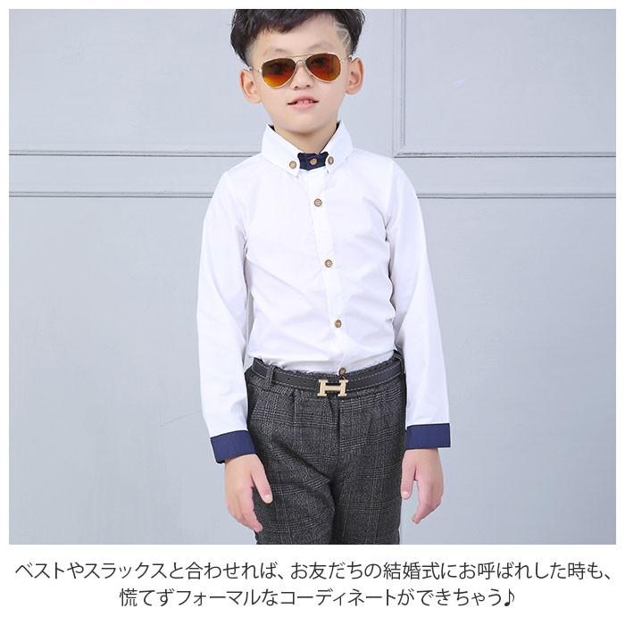 キッズ 通販キッズ フォーマル シャツ 男の子 フォーマルシャツ Yシャツ 長袖 カッターシャツ 入学式 卒業式 入園式 卒園式 子供服 子ども こども 幼稚園 キッズ | ブランド登録なし | 04