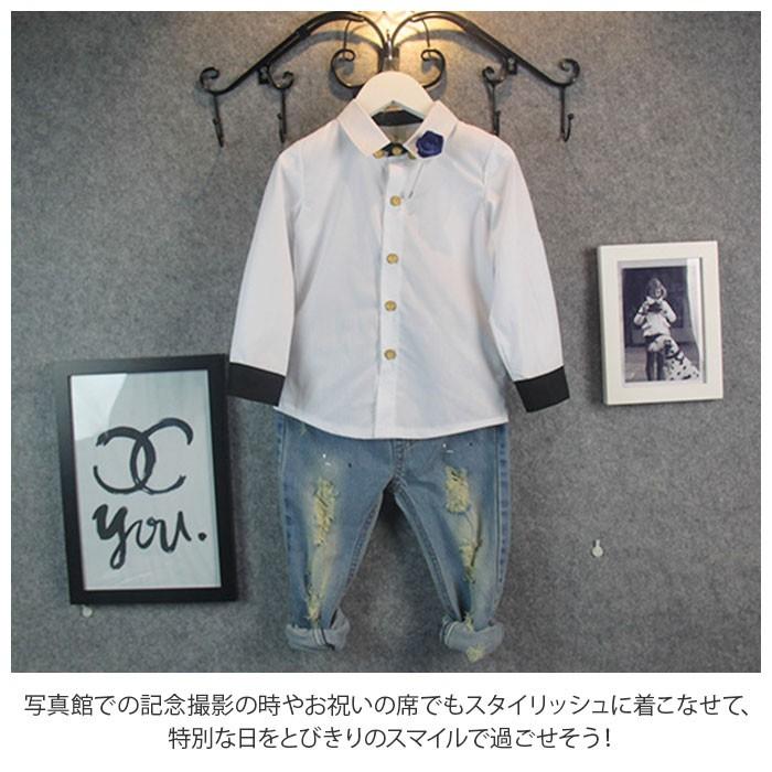 キッズ 通販キッズ フォーマル シャツ 男の子 フォーマルシャツ Yシャツ 長袖 カッターシャツ 入学式 卒業式 入園式 卒園式 子供服 子ども こども 幼稚園 キッズ | ブランド登録なし | 07