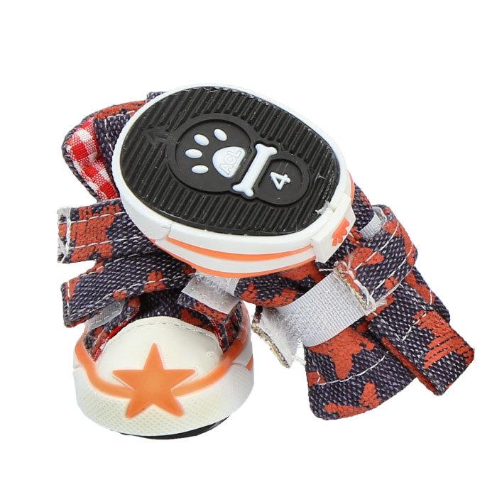 犬 くつ 通販 靴 ドッグ いぬ シューズ スニーカー 小型犬 中型犬 汚れ防止 足裏 肉球保護 ペット 4ピース レッド グリーン ブルー×ブラック 犬 |  | 08