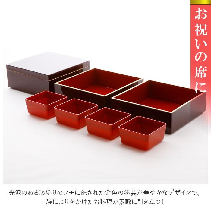 重箱 通販重箱 三段 シンプル 3段 お重 5寸 ランチボックス ファミリー