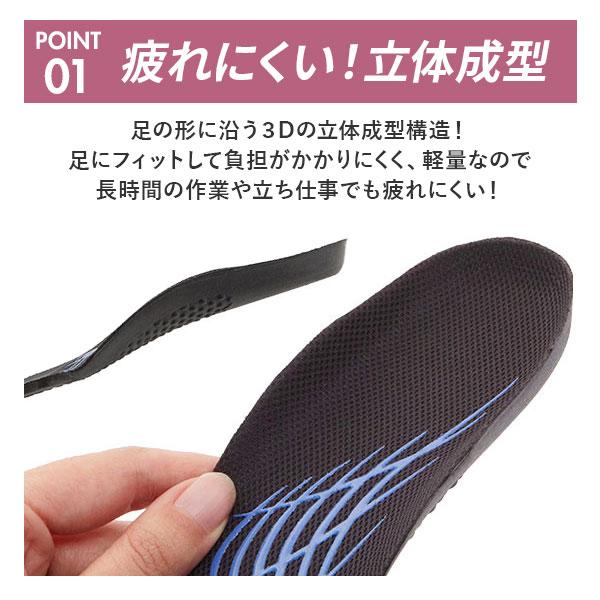 アシックス インソール 通販 メンズ レディース スニーカー 安全靴 ウィンジョブ asics 作業靴用 滑り止め付き 抗菌 抗カビ 立体成型中敷 疲れにくい アシックス | ASICS | 05