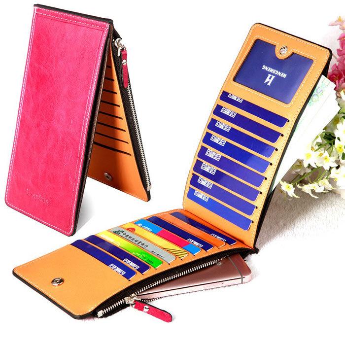 スリム カードケース 大容量 通販 ロングカードケース ロング 17枚収納 長財布 コインケース 小銭入れ 定期入れ カード 薄型 かさばらない レディース スリム | ブランド登録なし