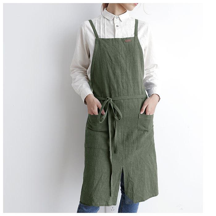 エプロン おしゃれ 通販 ナチュラル 安く て かわいい レディース スリット 大人 可愛い ワンピース 保育士 カフェエプロン 前結び シンプル 母の日 無地 Backyard Family ママタウン 通販 Yahoo ショッピング