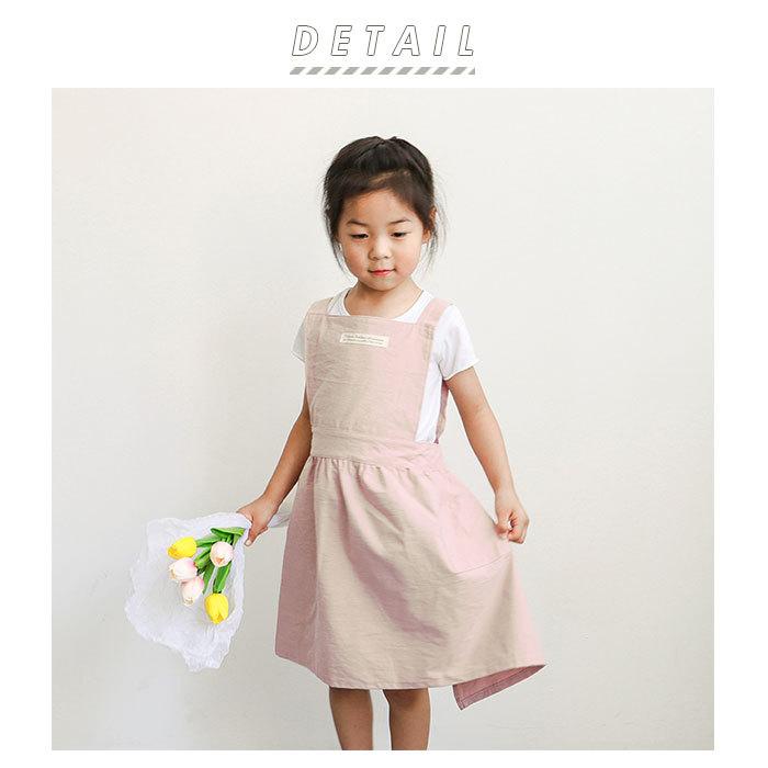 エプロン 通販エプロン キッズ 女の子 ナチュラル 安く て かわいい 親子 ペアルック お手伝い 小学生 園児 子ども 子供用 スカート シンプル フリル エプロン |  | 05