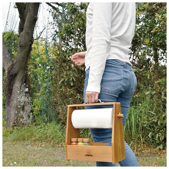 スパイスボックス 通販スパイスボックス キャンプ キッチンペーパーホルダー 調味料ラック 木製 持ち運び 調味料入れ 調味料 収納 スパイスボックス |  | 09