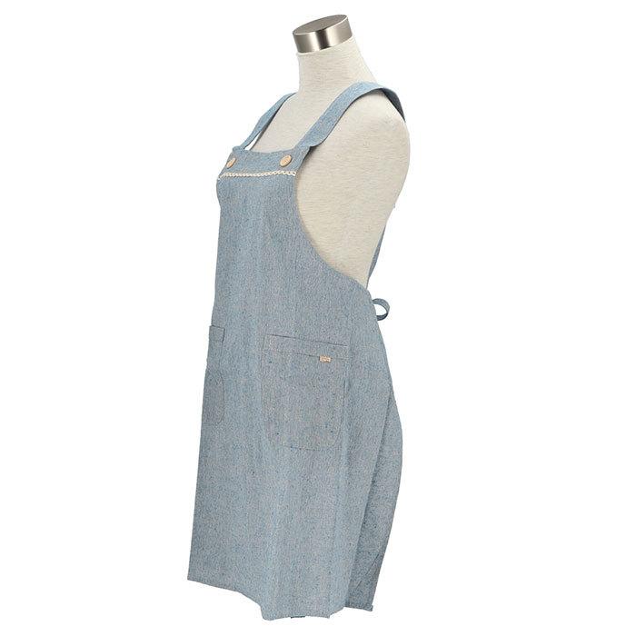 人気ブランド エプロン H型 おしゃれ 通販 ナチュラル 安く て かわいい レディース ショート丈 大人 可愛い ワンピース 保育士 カフェエプロン ポケット付き シンプル 送料無料