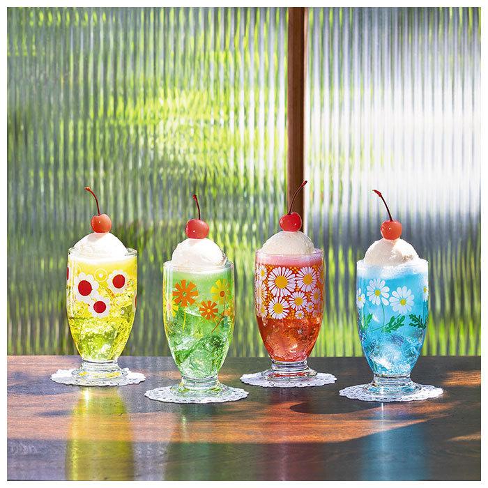 アデリアレトロ 通販 台付きグラス グラス おしゃれ コップ ガラス かわいい 昭和レトロ 食器 花柄プリント アンティーク風 ヴィンテージ風 夏 アデリアレトロ |  | 08