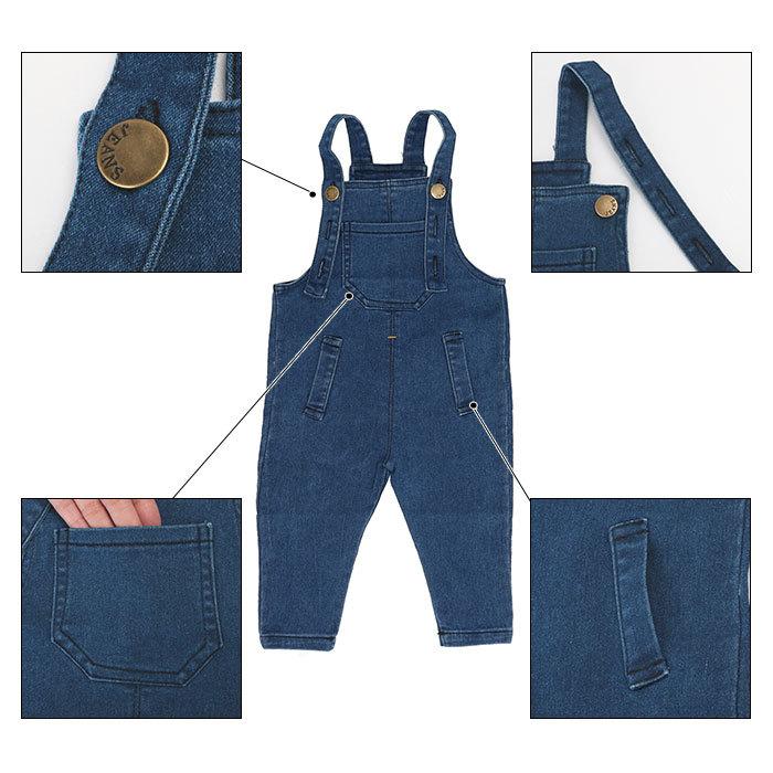 オーバーオール キッズ サロペット 通販 ベビー服 デニム 男の子 女の子 サイズ 約 70 80 90 100 110 1歳 2歳 3歳 4歳 秋冬 春夏 オールインワン オーバーオール | BACKYARD FAMILY | 09
