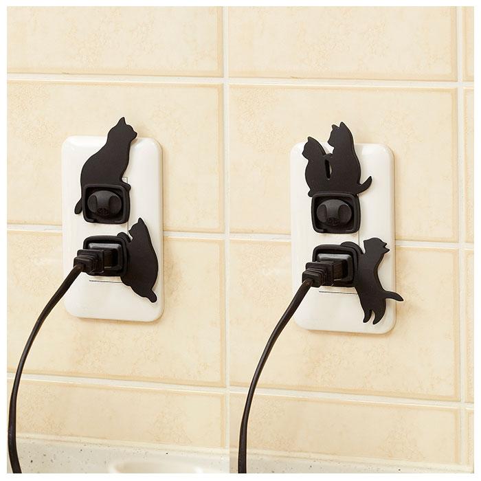 コンセントカバー 通販コンセントカバー おしゃれ 赤ちゃん 感電防止 キャップ おしゃれ ねこ 猫 ネコ 黒 ブラック 電源カバー 1口 新生活 コンセントカバー |  | 04