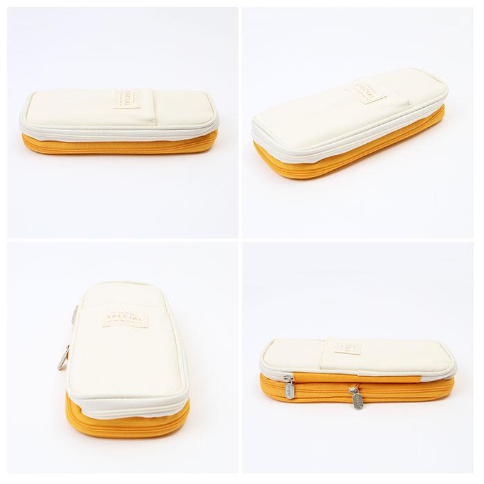 ペンケース 大容量 通販 筆箱 ふでばこ ペンポーチ 二階建て 二層 おしゃれ チャック 通学 子供 小学生 中学生 高校生 社会人 男の子 女の子 ペンケース | ブランド登録なし | 04