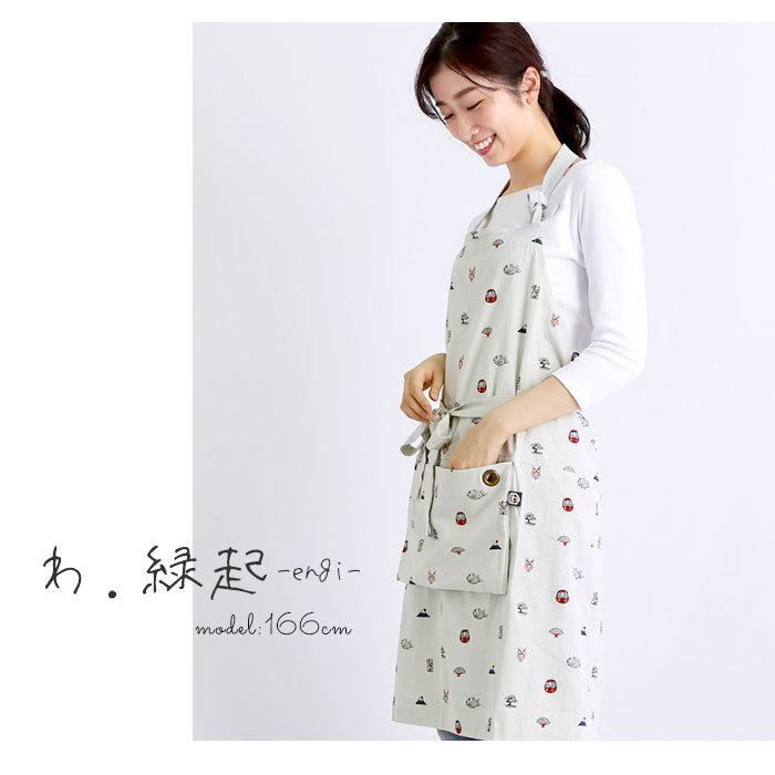 エプロン 通販エプロン おしゃれ 男女兼用 アンドパッカブル AND PACKABLE 和 わ シリーズ ナチュラル 和柄 かわいい 保育士 メンズ レディース 家事 炊事 お稽 | AND PACKABLE | 07