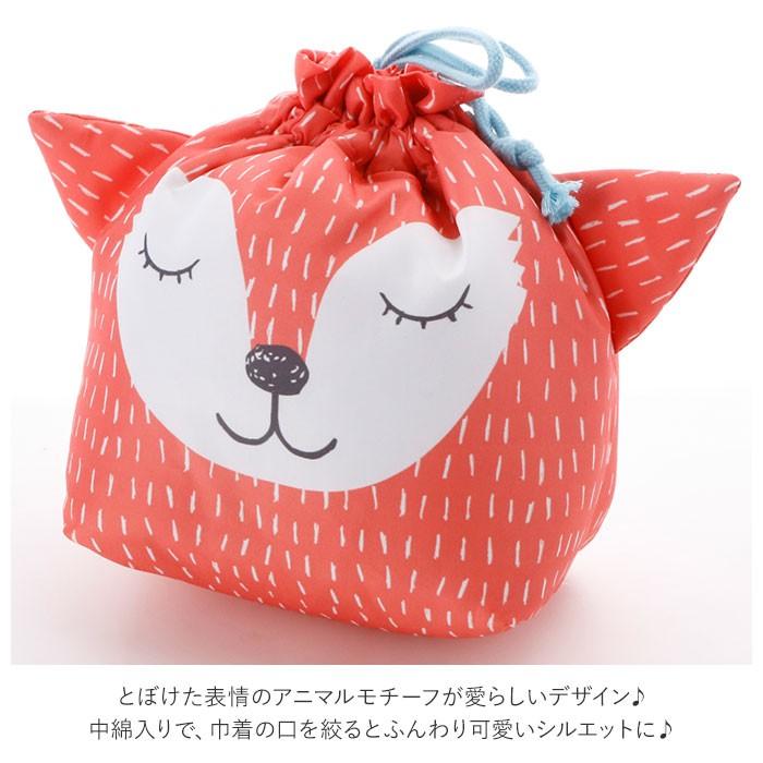 アニマルモチーフ 巾着袋 巾着袋 キャラクター 通販 巾着 かわいい アニマル 動物 モチーフ