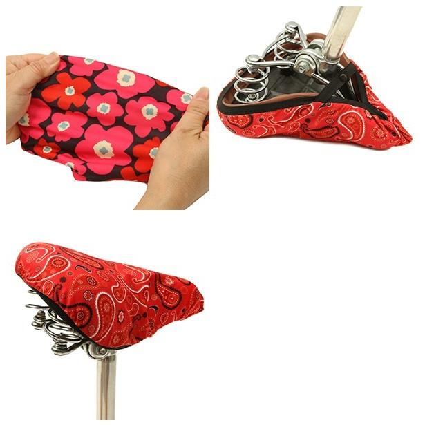 サドルカバー 防水 チャリキャップ サドル カバー ママチャリ キズ隠し 汚れ防止 デザイン 雨よけ クッション おしゃれ かわいい サドルキャップ サドルカバー | ブランド登録なし | 17