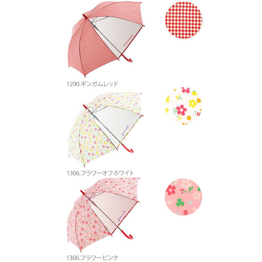 傘 子供 ジャンプ傘 おしゃれ ワンタッチ キッズ こども 子ども用 小学生 女の子 55cm かわいい シンプル 1コマ 透明窓 グラスファイバー 丈夫 折れにくい 傘 | BACKYARD FAMILY | 23
