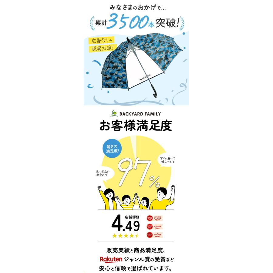 子供傘 55センチ 傘 子供 55cm ジャンプ傘 キッズ 子ども  男の子 1コマ 透明窓付き こども傘 長傘 子供用 ワンタッチ 折れにくい グライファイバー骨  子供傘 |  | 11
