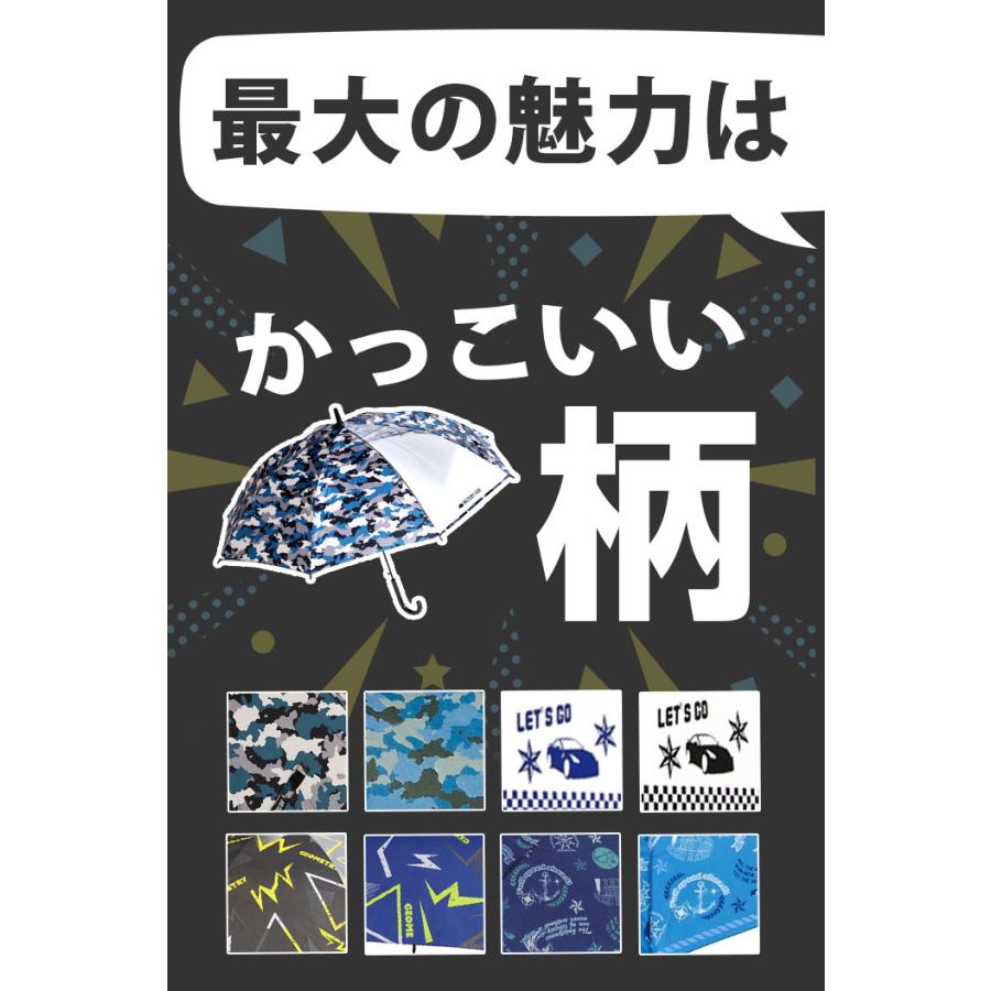 子供傘 55センチ 傘 子供 55cm ジャンプ傘 キッズ 子ども  男の子 1コマ 透明窓付き こども傘 長傘 子供用 ワンタッチ 折れにくい グライファイバー骨  子供傘 |  | 18