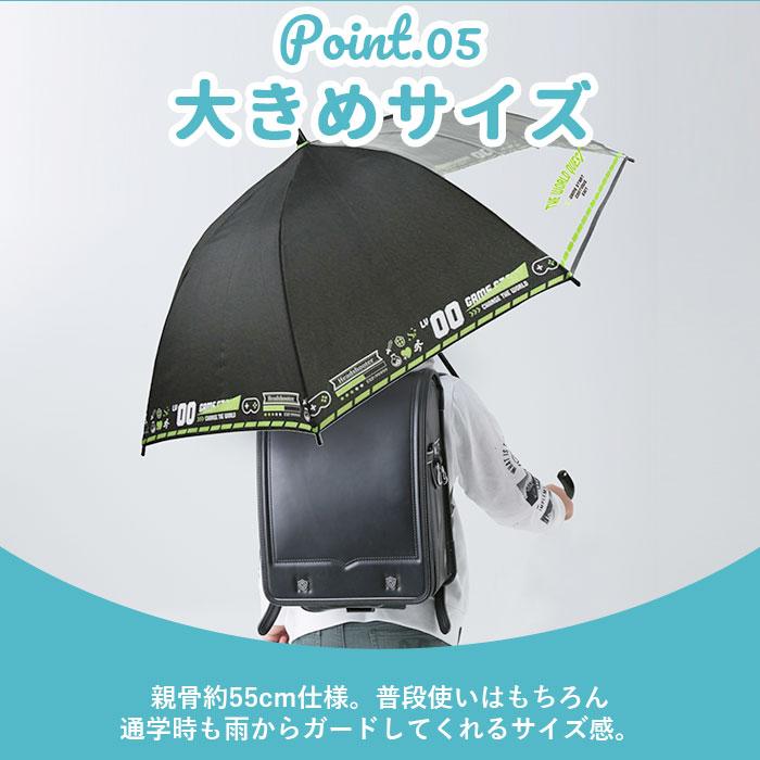 傘 子供用 55 通販 ジャンプ傘 長傘 かさ小学生 キッズ 子供 こども 子ども 男の子 男子 男児 透明窓 窓付き 1コマ 透明 55cm 55センチ ジャンプ 通学 登校 傘 |  | 16