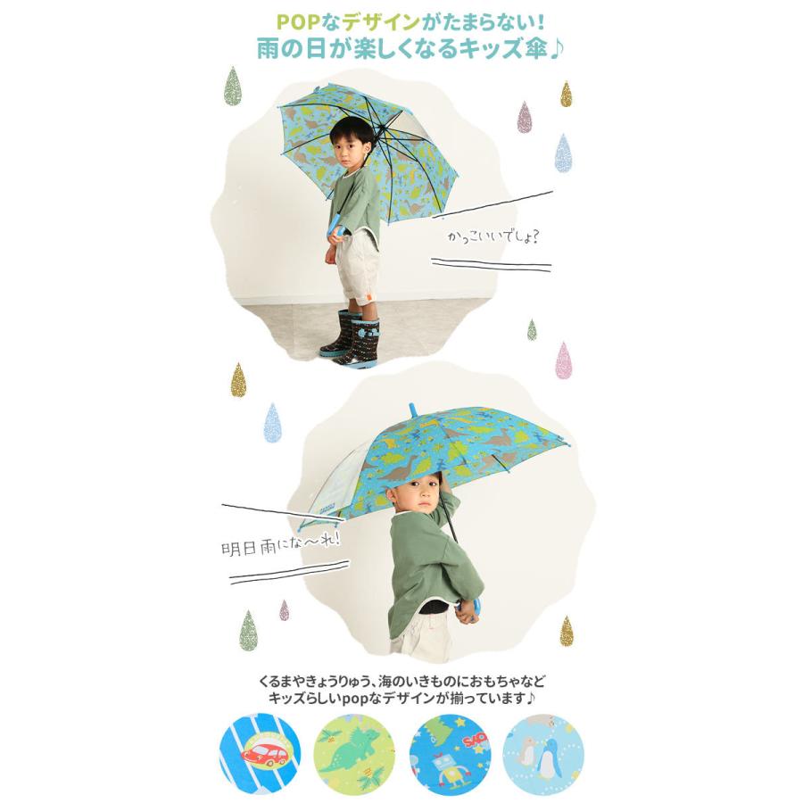 傘 子供 ジャンプ傘 おしゃれ ワンタッチ キッズ 軽量 こども 子ども用 通園 幼稚園 保育園 男の子 50cm かわいい グラスファイバー 丈夫 透明窓つき 折れにくい Backyard Family 通販 Paypayモール