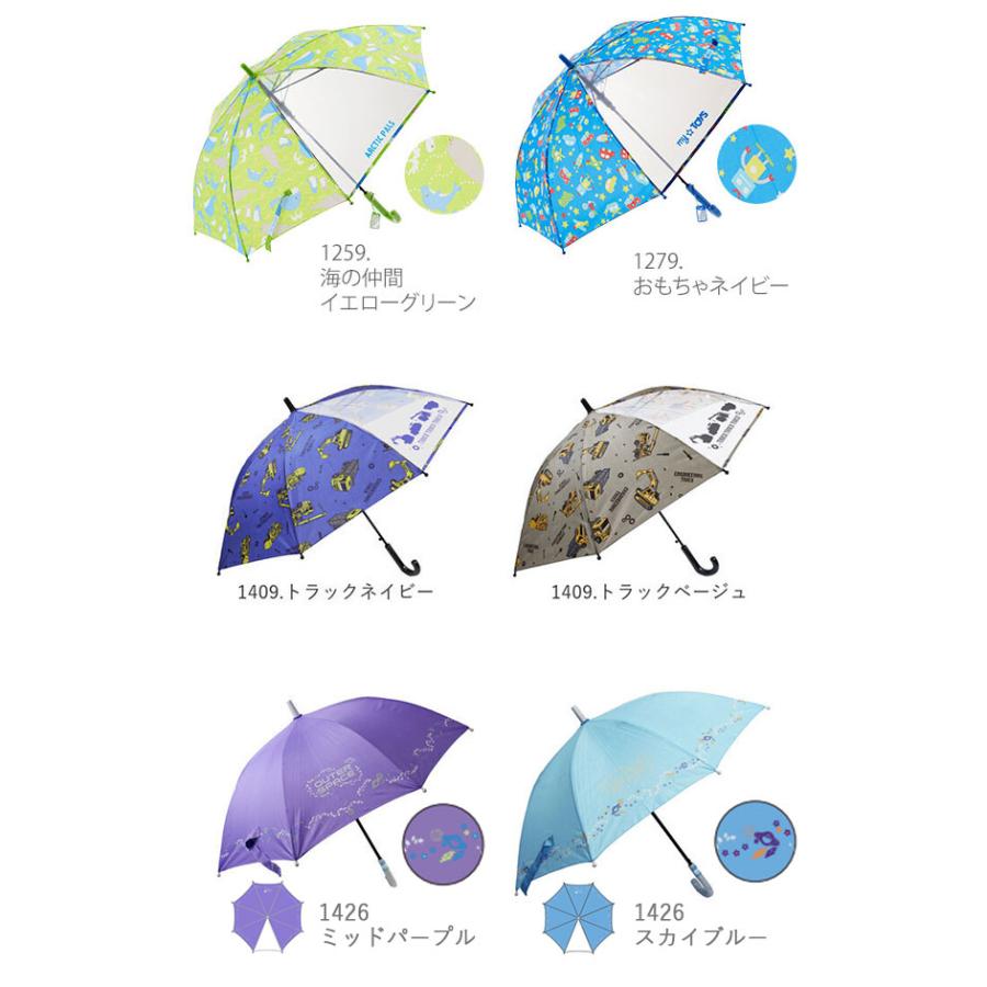 傘 子供 ジャンプ傘 おしゃれ ワンタッチ キッズ 軽量 こども 子ども用 通園 幼稚園 保育園 男の子 50cm かわいい グラスファイバー 丈夫 透明窓つき  傘 |  | 11