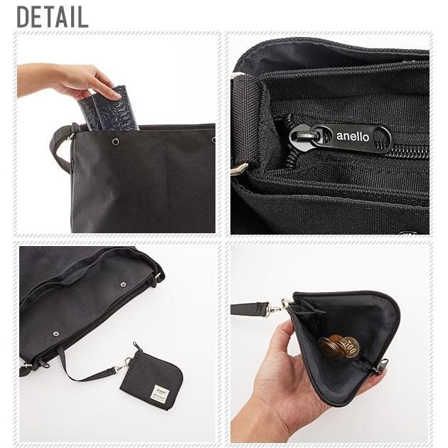 ショルダーバッグ アネロ ショルダーバッグ レディース anello 斜めがけバッグ メンズ 斜めがけ 軽量 軽い a4 横型 10ポケット ミニポーチ付き 大容量 大きい | anello | 14