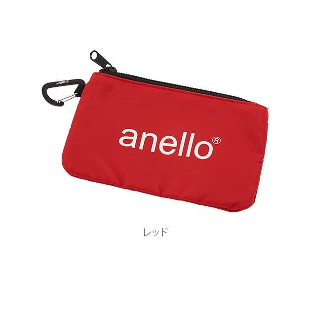 ポーチ 小物入れ おしゃれ メンズ 通販 ブランド ファスナー レディース かわいい カラビナ付き アネロ角ポーチ コインケース 小銭入れ 化粧ポーチ 黒 ポーチ | anello | 18