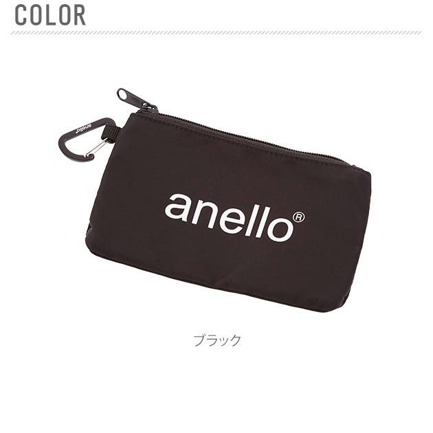 ポーチ 小物入れ おしゃれ メンズ 通販 ブランド ファスナー レディース かわいい カラビナ付き アネロ角ポーチ コインケース 小銭入れ 化粧ポーチ 黒 ポーチ | anello | 13