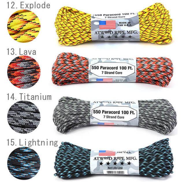 パラコード 550Lbs 30m アトウッド ロープ ATWOOD ROPE MFG