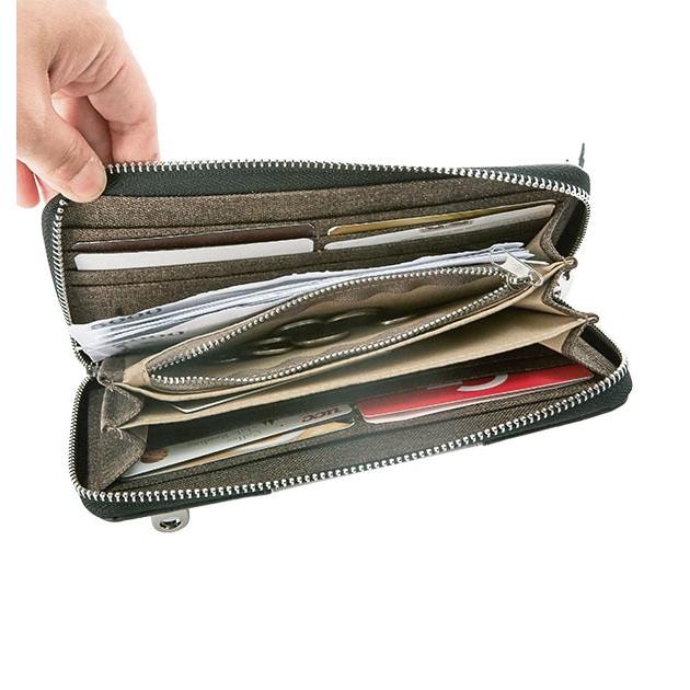 長財布 アネロ 財布 レディース 長財布 ラウンドファスナー anello メンズ ラウンドジップ シンプル おしゃれ 無地 ロゴ カードポケット 合皮 | anello | 09