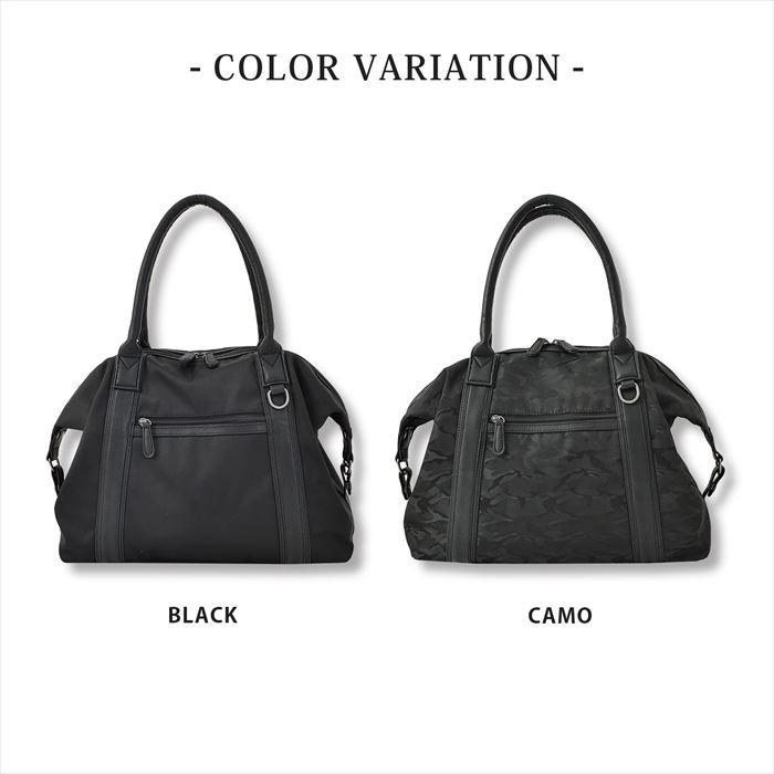 BLACK ナイロンミニボストンショルダーバッグ ハンド 黒 THE SHOP TK｜ロゴショルダー付きナイロンミニボストン