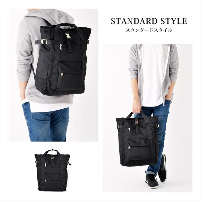 リュック メンズ 大容量 通販 ロールトップ３WAYトートリュック おしゃれ シンプル 黒 ブラック 通勤 A4 通学 ビジネス カジュアル レディース リュック |  | 11