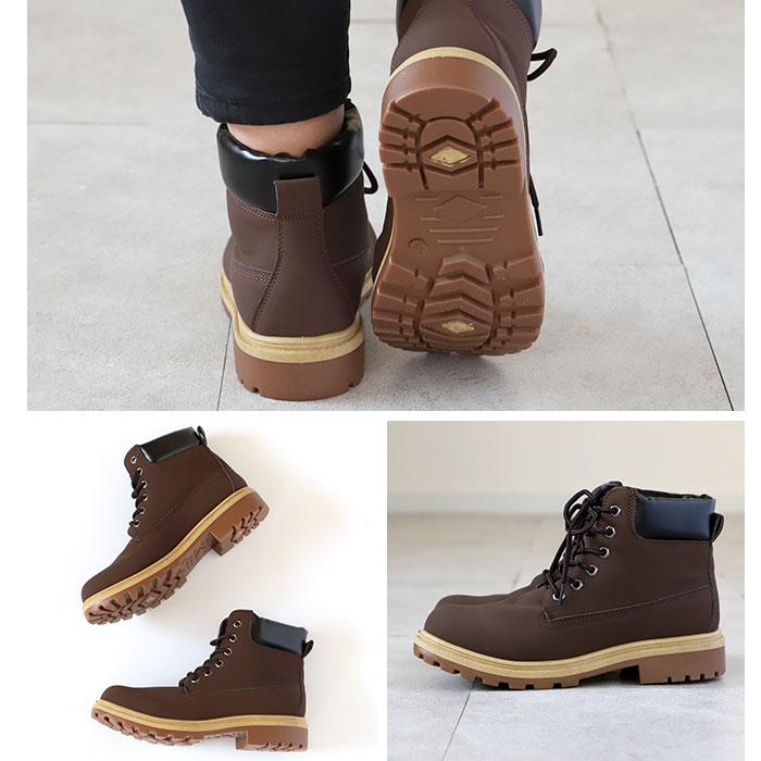 ハイカットブーツ 通販 合皮 イエローブーツ ワークブーツ マウンテンブーツ シンプル クッション お手入れ 簡単 カジュアル メンズブーツ ハイカットブーツ |  | 12